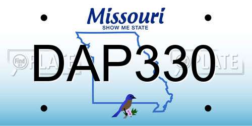 DAP330 Missouri License Plate