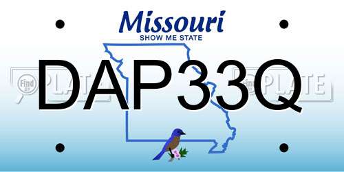 DAP33Q Missouri License Plate