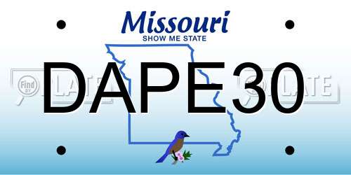 DAPE30 Missouri License Plate