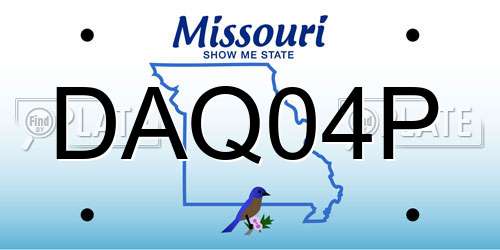 DAQ04P Missouri License Plate