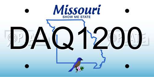 DAQ1200 Missouri License Plate
