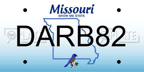 DARB82 Missouri License Plate