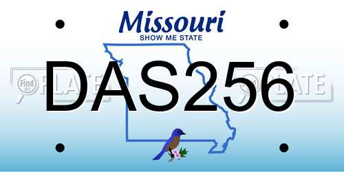 DAS256 Missouri License Plate