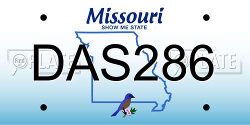 DAS286 Missouri License Plate