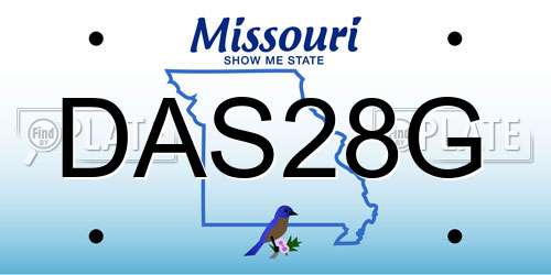DAS28G Missouri License Plate