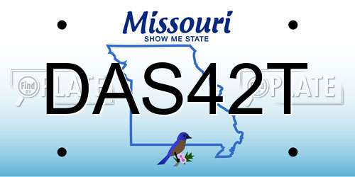 DAS42T Missouri License Plate