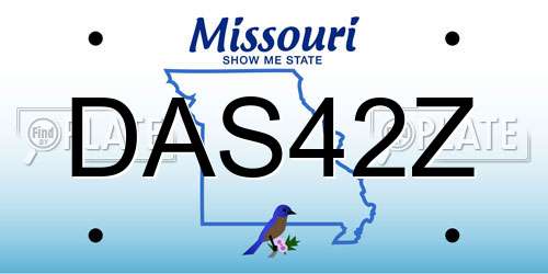 DAS42Z Missouri License Plate