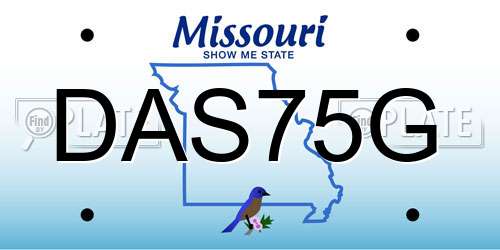 DAS75G Missouri License Plate