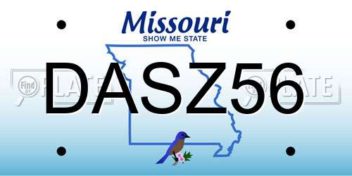 DASZ56 Missouri License Plate