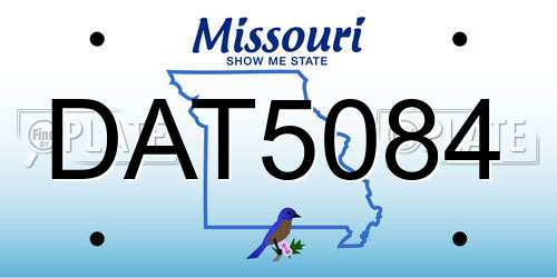 DAT5084 Missouri License Plate