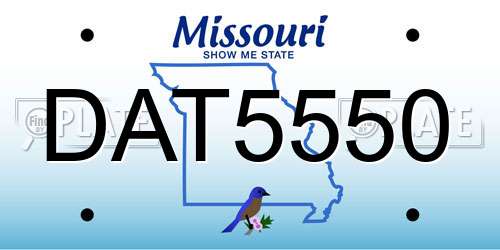 DAT5550 Missouri License Plate