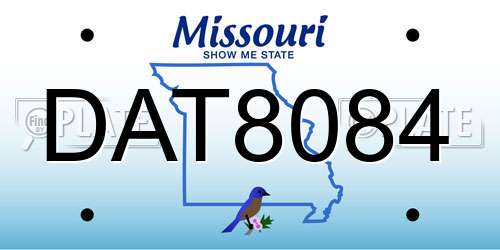 DAT8084 Missouri License Plate
