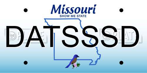 DATSSSD Missouri License Plate