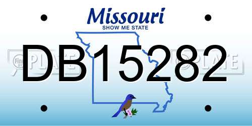 DB15282 Missouri License Plate
