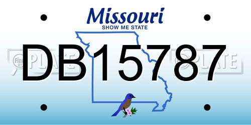 DB15787 Missouri License Plate