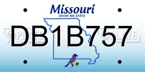 DB1B757 Missouri License Plate