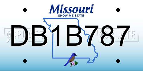 DB1B787 Missouri License Plate