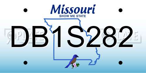 DB1S282 Missouri License Plate