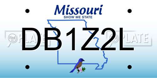 DB1Z2L Missouri License Plate