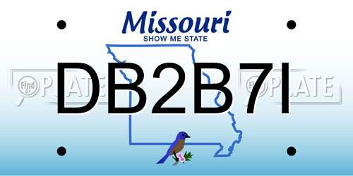 DB2B7I Missouri License Plate