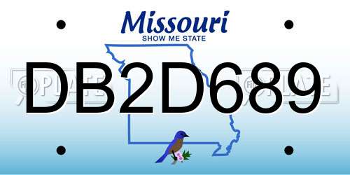 DB2D689 Missouri License Plate