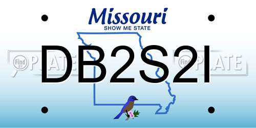 DB2S2I Missouri License Plate