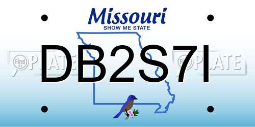 DB2S7I Missouri License Plate