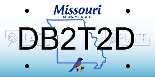 DB2T2D Missouri License Plate