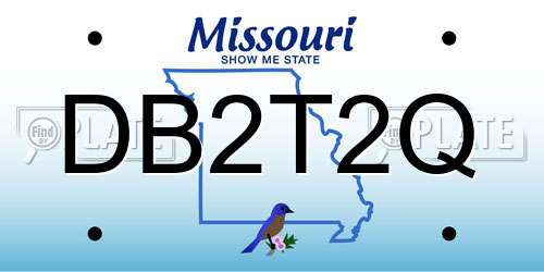 DB2T2Q Missouri License Plate