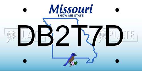 DB2T7D Missouri License Plate