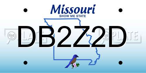 DB2Z2D Missouri License Plate