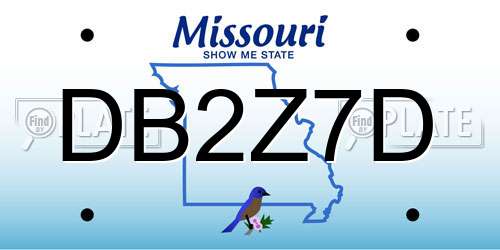 DB2Z7D Missouri License Plate