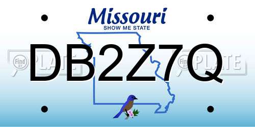 DB2Z7Q Missouri License Plate