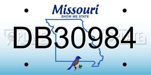 DB30984 Missouri License Plate