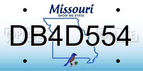 DB4D554 Missouri License Plate