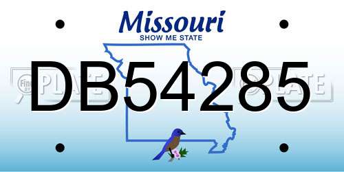 DB54285 Missouri License Plate