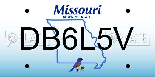 DB6L5V Missouri License Plate