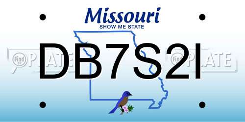DB7S2I Missouri License Plate
