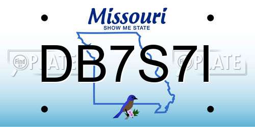 DB7S7I Missouri License Plate