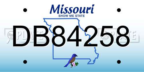 DB84258 Missouri License Plate