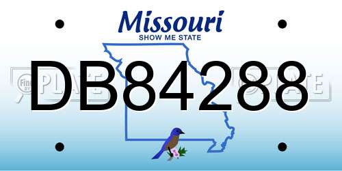 DB84288 Missouri License Plate