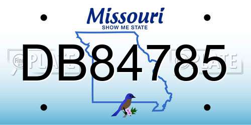 DB84785 Missouri License Plate