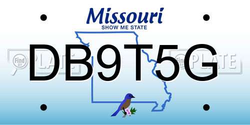 DB9T5G Missouri License Plate