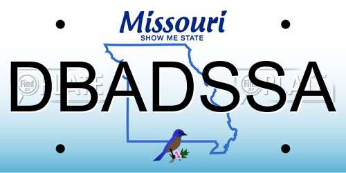 DBADSSA Missouri License Plate