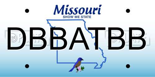 DBBATBB Missouri License Plate