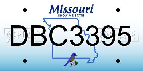 DBC3395 Missouri License Plate