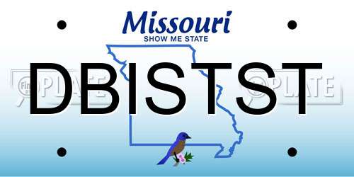 DBISTST Missouri License Plate