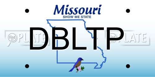 DBLTP Missouri License Plate