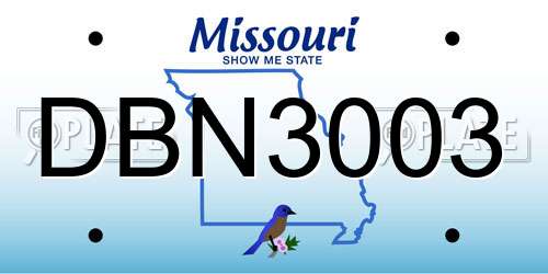 DBN3003 Missouri License Plate
