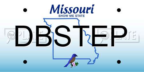 DBSTEP Missouri License Plate